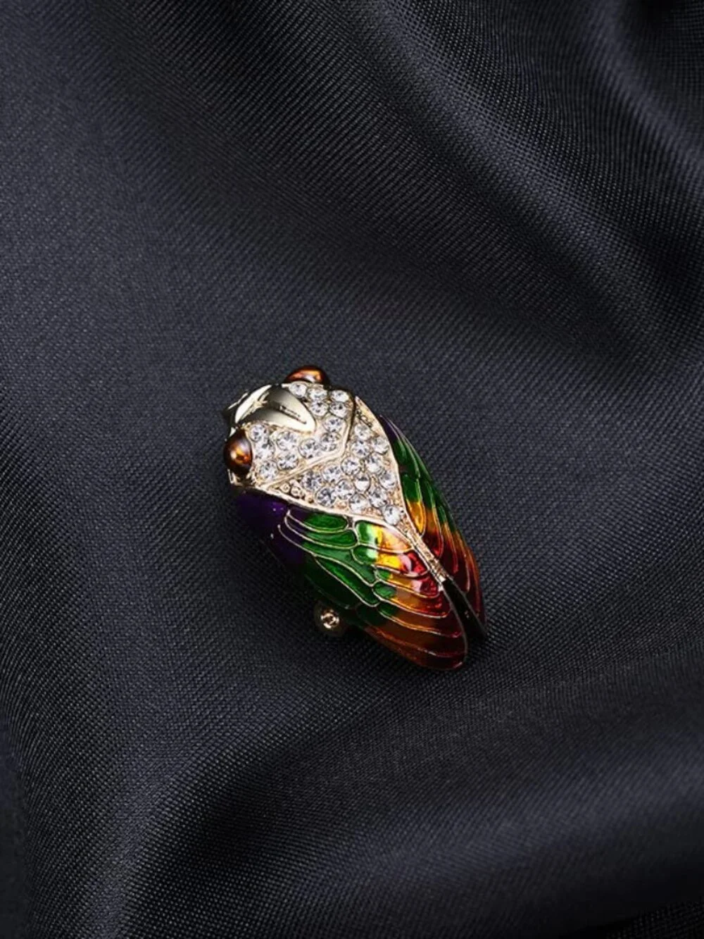New - Vintage Cicada Brooch Pin Insect Rhinestone Statement Jewelry Gift‎